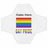 ゲイプライドとレインボーの旗と名サッカーB サッカーボール (フラット)