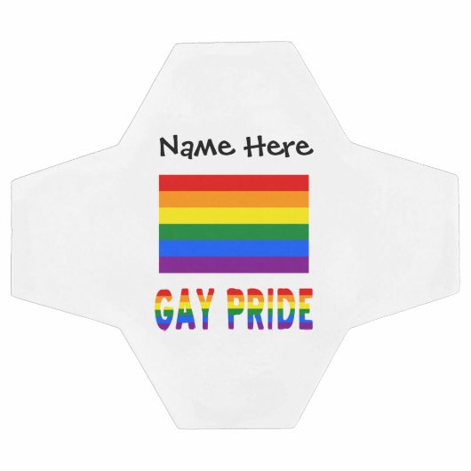 ゲイプライドとレインボーの旗と名サッカーB サッカーボール (フラット)