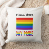 ゲイプライドとレインボーの旗と名 クッション (ブランケット)