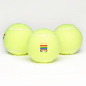 ゲイプライドとレインボーフラッグオレンジパーソナライゼーション テニスボール (マルチ)