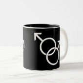 ゲイプライドのコップのマグの男性ゲイプライドのコップ ツートーンマグカップ (正面右)