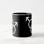 ゲイプライドのコップのマグの男性ゲイプライドのコップ ツートーンマグカップ (中央)