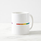 ゲイプライドのストライプ コーヒーマグカップ (正面右)