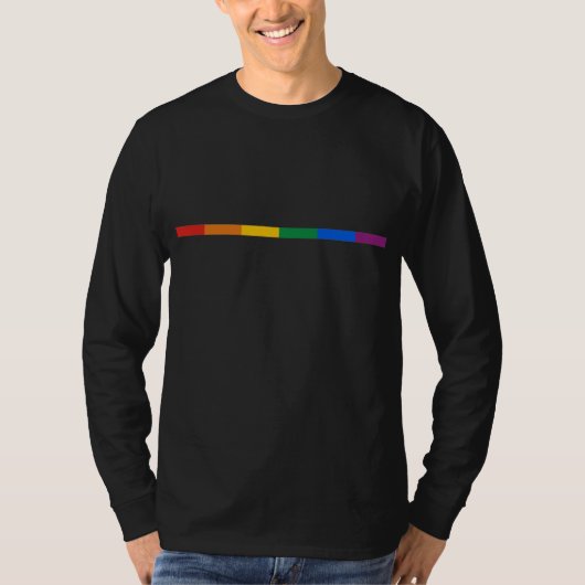 ゲイプライドのストライプ Tシャツ (正面)