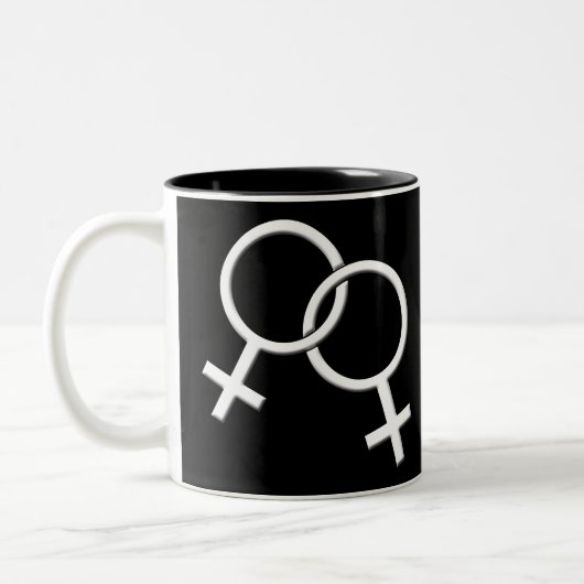 ゲイプライドのマグのコップの女性のゲイプライドのコップのギフト ツートーンマグカップ (左)