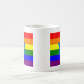 ゲイプライドのユダヤ人の旗 コーヒーマグカップ (中央)
