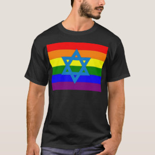 ゲイプライドのユダヤ人の旗 Tシャツ