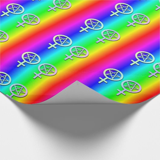 ゲイプライドのレズビアンの星形五角形のHandfastingのギフト用包装紙4 ラッピングペーパー (コーナー)