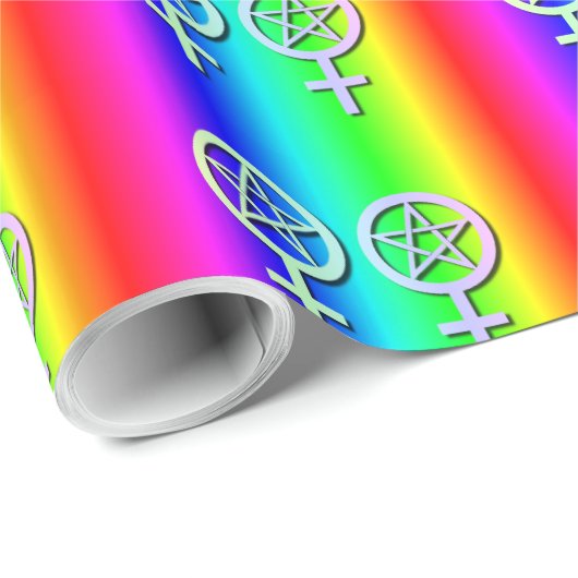 ゲイプライドのレズビアンの星形五角形のHandfastingのギフト用包装紙4 ラッピングペーパー (ロールコーナー)