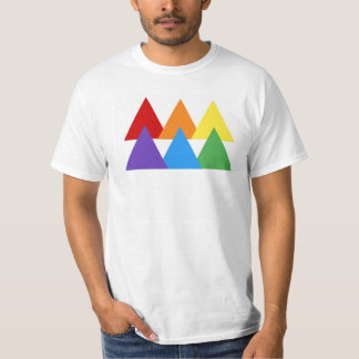 ゲイプライドの三角形のティー Tシャツ