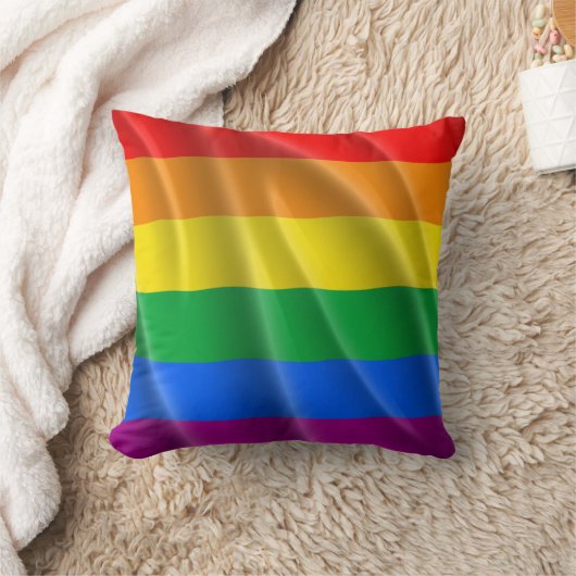 ゲイプライドの旗の波状のデザイン クッション (ブランケット)