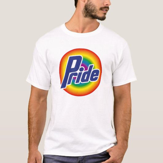 ゲイプライドの虹のロゴのTシャツ Tシャツ (正面)