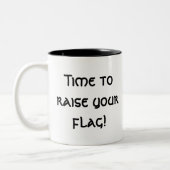 ゲイプライドの虹の旗のグルメ向きのコーヒー・マグ ツートーンマグカップ (左)