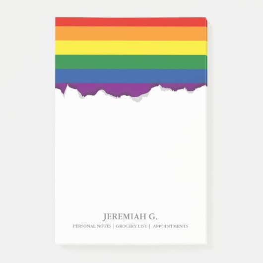 ゲイプライドの虹の旗 ポストイット (正面)