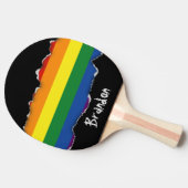 ゲイプライドの虹の旗 卓球ラケット (横)