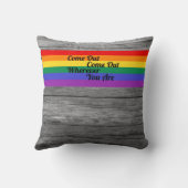 ゲイプライドのLGBTによって来られる虹の旗愛勝利 クッション (裏面)