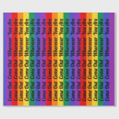 ゲイプライドのLGBTによって来られる虹の旗愛勝利 ラッピングペーパー (フラット)