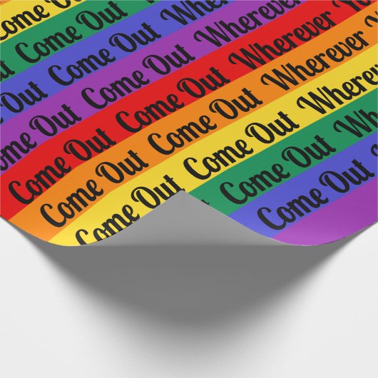 ゲイプライドのLGBTによって来られる虹の旗愛勝利 ラッピングペーパー (角)