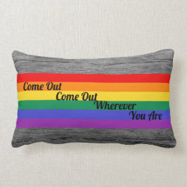 ゲイプライドのLGBTによって来られる虹の旗愛勝利 ランバークッション