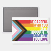 ゲイプライドを嫌う人には気をつけろ マグネット (正面/裏面)