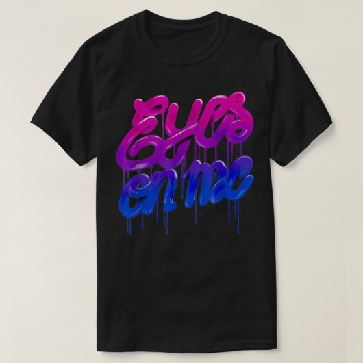 ゲイプライドアイズオンミーLGBTQ+ CSDバイセクシャル国旗 Tシャツ (デザイン正面)
