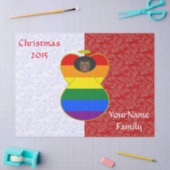 ゲイプライドアフリカンエンジェル国旗の赤白の個人設定 薄葉紙 (クラフト)