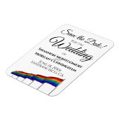 ゲイプライドウェディング日付磁石を保存 マグネット (左側)