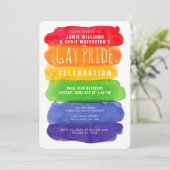 ゲイプライドウォーターカラーレインボーデジタル招待状 招待状 (スタンド正面)
