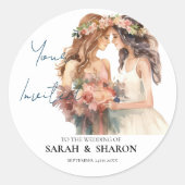 ゲイプライドエレガント赤面結婚ズ ラウンドシール (正面)