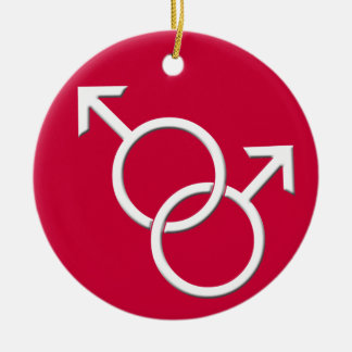 ゲイプライドオーナメントゲイメンズラブデコレーションギフト セラミックオーナメント