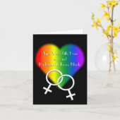 ゲイプライドカードパーソナライズされたレインボーラブカード カード (黄色い花)