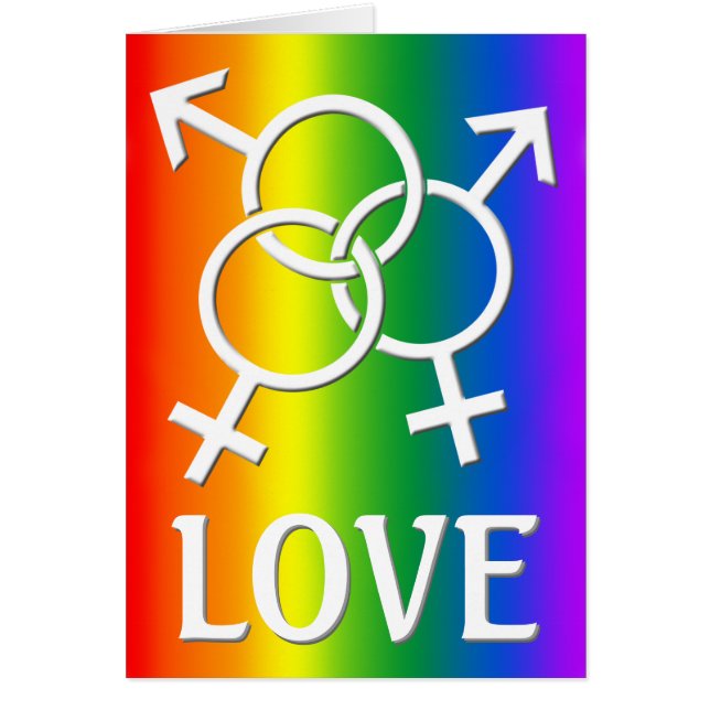 ゲイプライドカードLGBTラブ招待状&カード (正面)