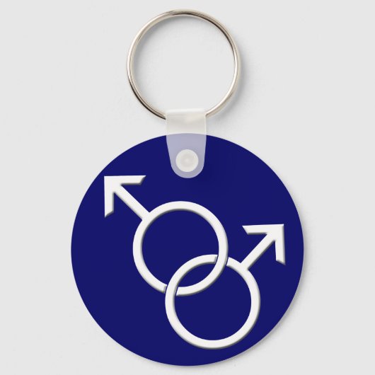 ゲイプライドキーチェーンレインボーラブキーチェーンLGBTギフト キーホルダー (正面)