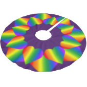 ゲイプライドクリスマスツリースカートレインボーラブデコール ブラッシュドポリエステルツリースカート (アングル)