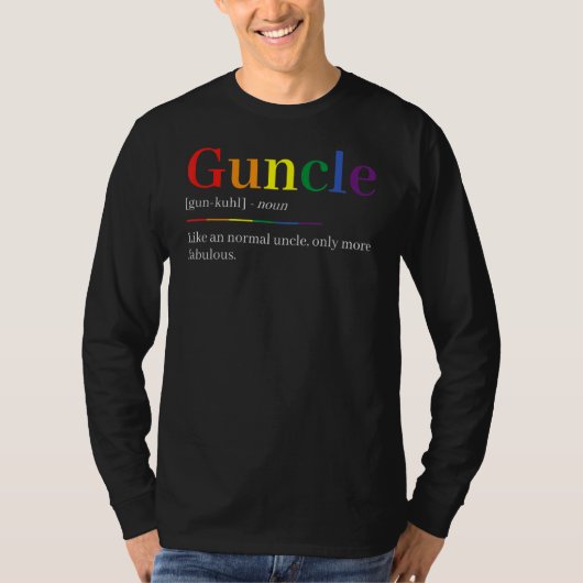 ゲイプライドグン男性へクル Tシャツ (正面)
