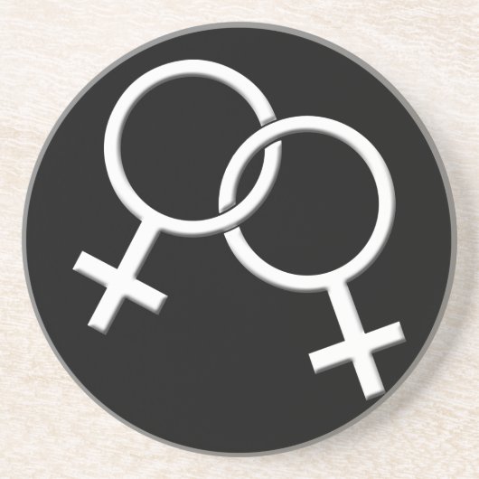 ゲイプライドコースターウィメンズゲイプライド飲み物用コースター コースター (正面)
