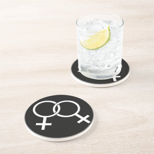 ゲイプライドコースターウィメンズゲイプライド飲み物用コースター コースター (側面)