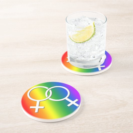 ゲイプライドコースターレインボーゲイプライド飲み物用コースター コースター (側面)