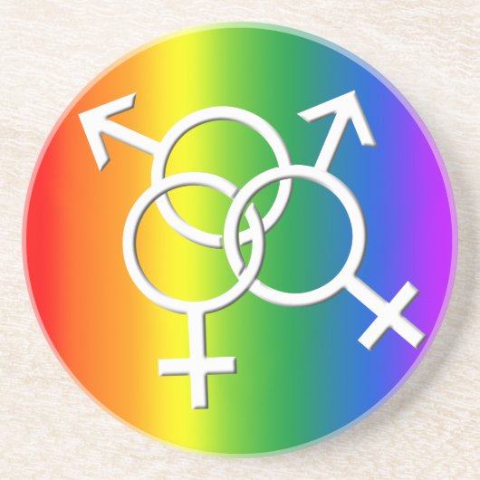 ゲイプライドコースターLGBTプライドレインボードリンクコースター コースター (正面)