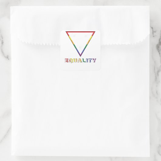 ゲイプライドシャツゲイプライド国旗LGBTQギフトおもしろいマ スクエアシール (バッグ)