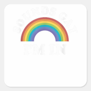 ゲイプライドシャツメンズLGBTレインボーサウンドゲイ スクエアシール