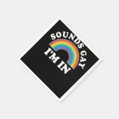 ゲイプライドシャツメンズLGBTレインボーサウンドゲイ スタンダードカクテルナプキン (角)