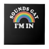 ゲイプライドシャツメンズLGBTレインボーサウンドゲイ タイル (正面)