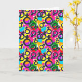 ゲイプライドジェンダーネオンパターン カード (黄色い花)