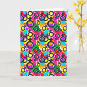 ゲイプライドジェンダーネオンパターン カード (黄色い花)