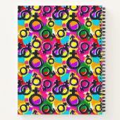 ゲイプライドジェンダーネオンパターン ノートブック (裏面)