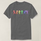ゲイプライドスケルトンLGBTレインボーアリーおもしろいキュートEm Tシャツ (デザイン正面)