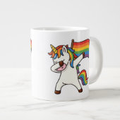 ゲイプライドダビング・ユニコーン国旗 ジャンボコーヒーマグカップ (正面右)