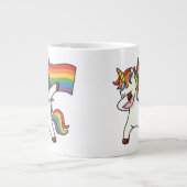 ゲイプライドダビング・ユニコーン国旗 ジャンボコーヒーマグカップ (正面)