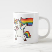 ゲイプライドダビング・ユニコーン国旗 ジャンボコーヒーマグカップ (右)